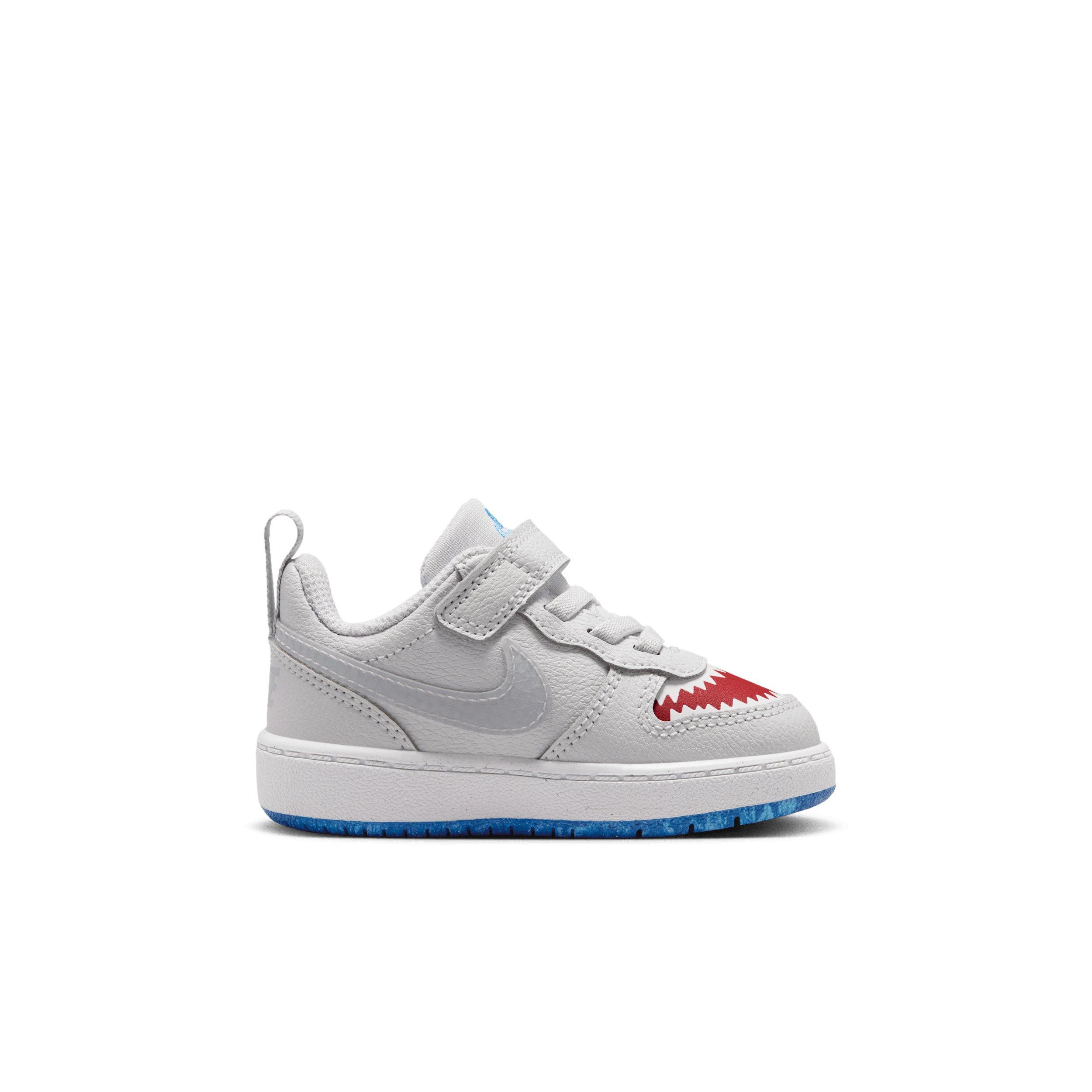Nike Court Borough Low "Pure Platinum/University Red/Game Royal/Wolf Grey" Infant Boys' Shoe - PLATINUM/RED/ROYAL/GREY